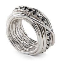 Anello Rubinia Donna Rock Collection Filo Della Vita in Argento Diamante AN10ABN - AN10ABN-14